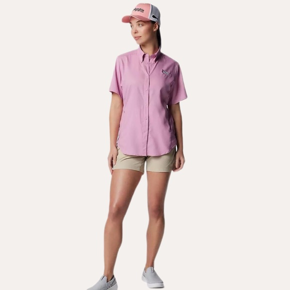 NWT Columbia Women’s Tamiami II Short Sleeve Shirt – Minuet (Pink), Size Small - Picture 2 of 11